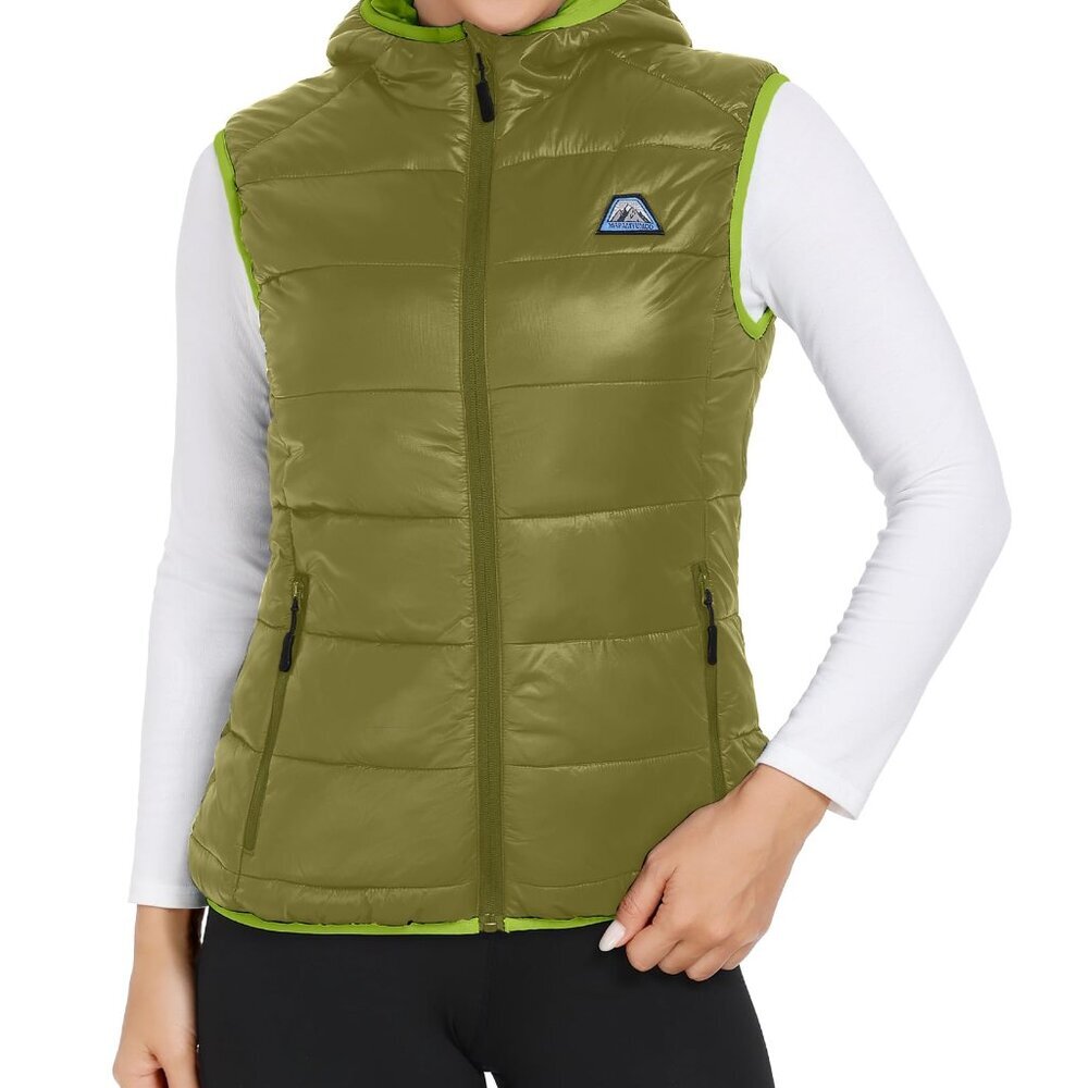 Quilted Puffer Vest Hooded Waterproof Lightweight Winter Outerwear Chic